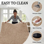 Area Rug for Living Room Bedroom: 6x9 Soft Fluffy Shag Rugs Upgrade Non-Slip - Image 7