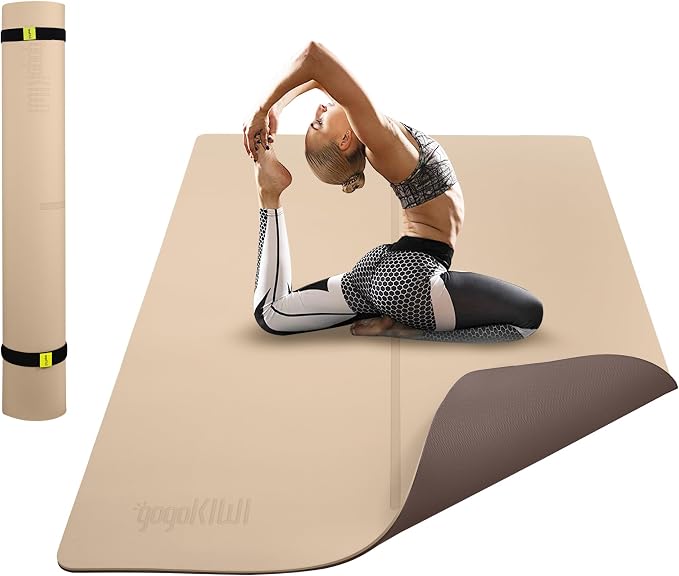 Gogokiwi Large Yoga Mat – 1/4" & 1/2" Thick Exercise Mats by Gogokiwi