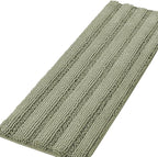 H.VERSAILTEX Bath Rugs for Bathroom Non Slip Bath Mats Thick Chenille Striped by HVERSAILTEX