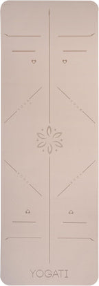 YOGATI® Yoga Mat with Strap with Alignment Lines. Home Workout Mat - Image 3