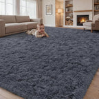 Area Rugs 9x12 Living Room Bedroom: Soft Fluffy Shag Rugs Upgrade Non-Slip High by EXPEDIX