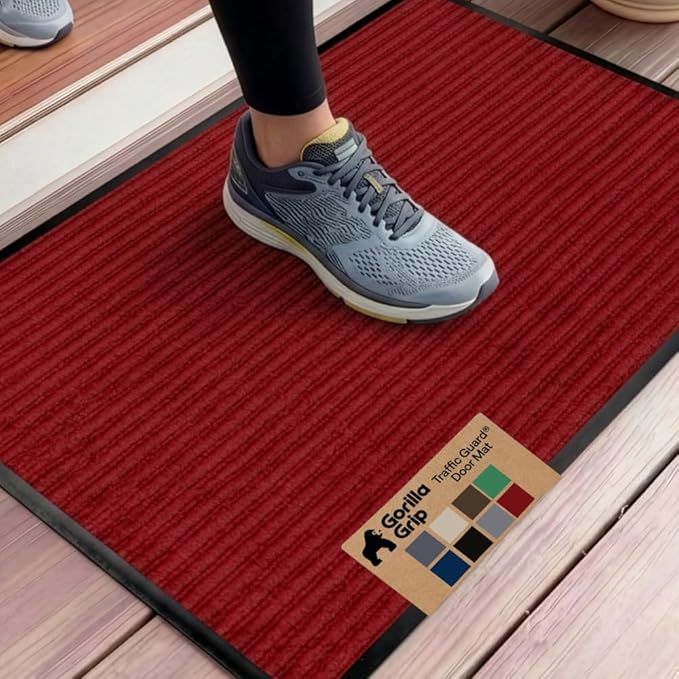 GORILLA GRIP Waterproof Traffic Guard Door Mat, Heavy Duty Entryway Mats by Unknown