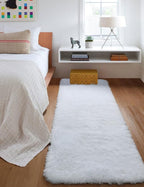 ONASAR White Runner Rugs for Bedroom Living Room, Luxury Bedside Fluffy Area - Image 8