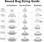 OLANLY Light Grey Round Rugs for Bedroom - Image 8