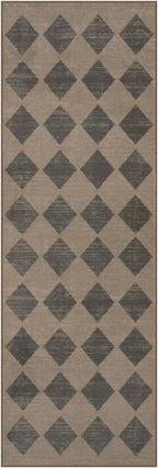 Lahome Zelie Checkered Washable 2x6 Brown Runners - Image 9