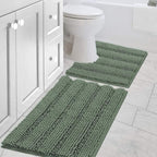 H.VERSAILTEX Bathroom Rugs Bath Rug Set 2 Piece Bathroom Contour Rug Toilet Mat by HVERSAILTEX