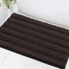 H.VERSAILTEX Bath Mats for Bathroom Non Slip Extra Thick Chenille Striped Bath by HVERSAILTEX