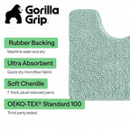 GORILLA GRIP Plush Absorbent Shaggy Chenille Bath Rug Mat - Image 3