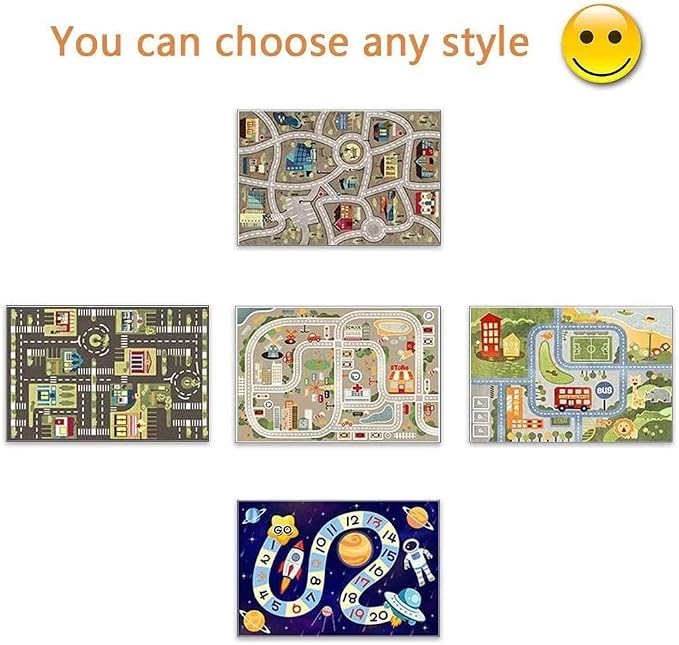 Kid Rug Carpet Playmat for Toy Cars and Train，Play Area Rug - Image 5