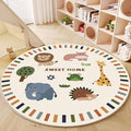 Poowe Kids Play Mat Baby Nursery Rug Round Educational Alphabet Soft Area Rug by Poowe