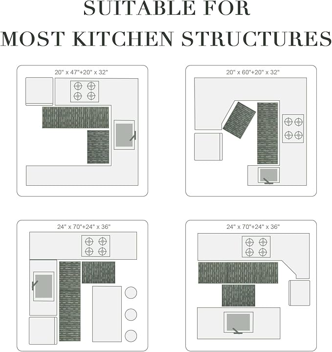 Kitchen Rugs Sets of 2-Non Slip Kitchen Mats - Image 5
