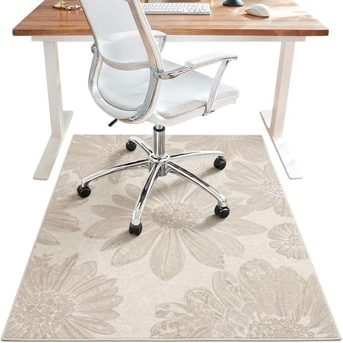 48"x72" Office Chair Mat for Hardwood Tile Floor, Under Desk Carpet Protector by BESBLEE