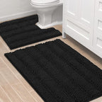 H.VERSAILTEX Bathroom Rugs Bath Rug Set 2 Piece Bathroom Contour Rug Toilet Mat by HVERSAILTEX