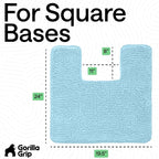 GORILLA GRIP Plush Absorbent Shaggy Chenille Bath Rug Mat - Image 2