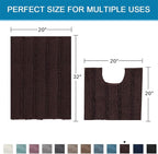 Bathroom Rugs Bath Rug Set 2 Piece Bathroom Contour Rug Toilet Mat Sets Non - Image 2