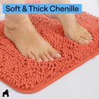 GORILLA GRIP Bath Rug Mat 30x20, Thick Soft Absorbent Chenille, Quick Dry - Image 4