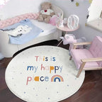 Poowe Round Kids Playroom Rug by Poowe