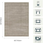 Area Rugs 5x7, Washable Rugs for Living Room, Vintage Boho Rug for Office - Image 2