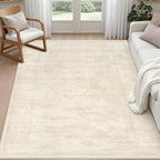 3x5 Area Rugs for Living Room: Vintage Boho Neutral Washable Rug Indoor Soft by Luxturiy