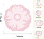 Latte&Fog Pink 6ft Round Area Rug - Image 2