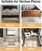 AMOAMI Upgraded Waffle Runner Rug Super Absorbent Non Slip Bath Mats - Image 6