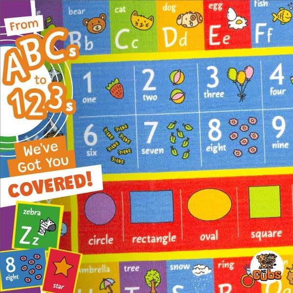 KC Cubs: Educational Rug: ABC Alphabet, Numbers & Shapes - Image 10