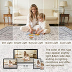 8x10 Area Rugs for Living Room: Vintage Boho Neutral Washable Rug Indoor Soft - Image 5