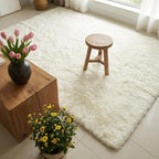 Mugorn 4x6 Rugs for Living Room, Large Fluffy Cream White Area Rugs for Bedroom - Image 8