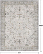 Hazo Haus Boho Light Grey Living Room Rug 9x12 - Image 2