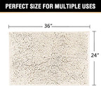 H.VERSAILTEX Microfiber Bath Rugs Chenille Floor Mat Ultra Soft Washable - Image 2
