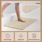 GORILLA GRIP Bath Rug Mat 44x26, Thick Soft Absorbent Chenille, Quick Dry - Image 7