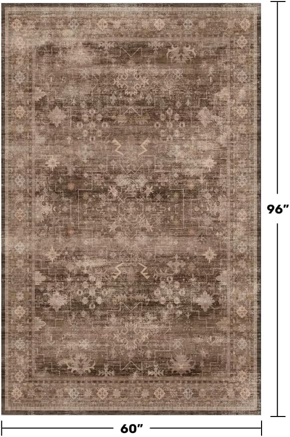 Hazo Haus Taupe Brown 5x8 Rug for Living Room - Image 2
