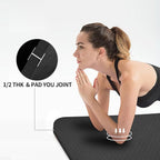 Hatha Yoga Large TPE Yoga Mat 6'x4'x1/2" Extra Thick Non-Slip Exercise Mat - Image 7