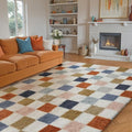 PureCozy Colorful Scalloped Shag Rug 4x6 Area Rug Washable Carpet by PureCozy