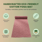 LFH Home Handmade Cotton Yoga Mat Cotton Rug picnic mat - Image 3