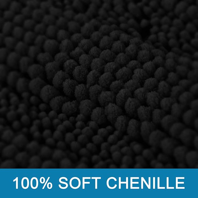 H.VERSAILTEX Bath Rugs for Bathroom Non Slip Bath Mats Extra Thick Chenille - Image 3