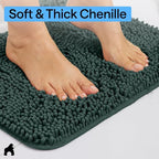 GORILLA GRIP Bath Rug Mat 44x26, Soft Absorbent Chenille, Quick Dry Microfiber - Image 4