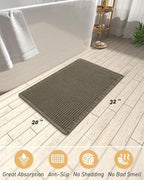 AMOAMI Upgraded Waffle Bath Mat, Super Absorbent Non Slip Bath Mats - Image 2