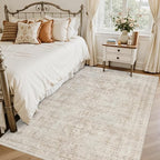 4x6 Area Rugs for Living Room: Vintage Boho Neutral Washable Rug Indoor Soft - Image 2