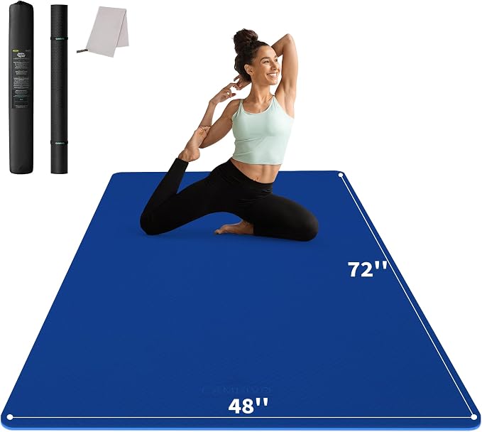 CAMBIVO Yoga Mat 72" x 48" Large Workout Mat by CAMBIVO