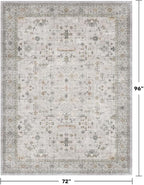 Hazo Haus Boho Light Grey Living Room Rug 6x8 - Image 2