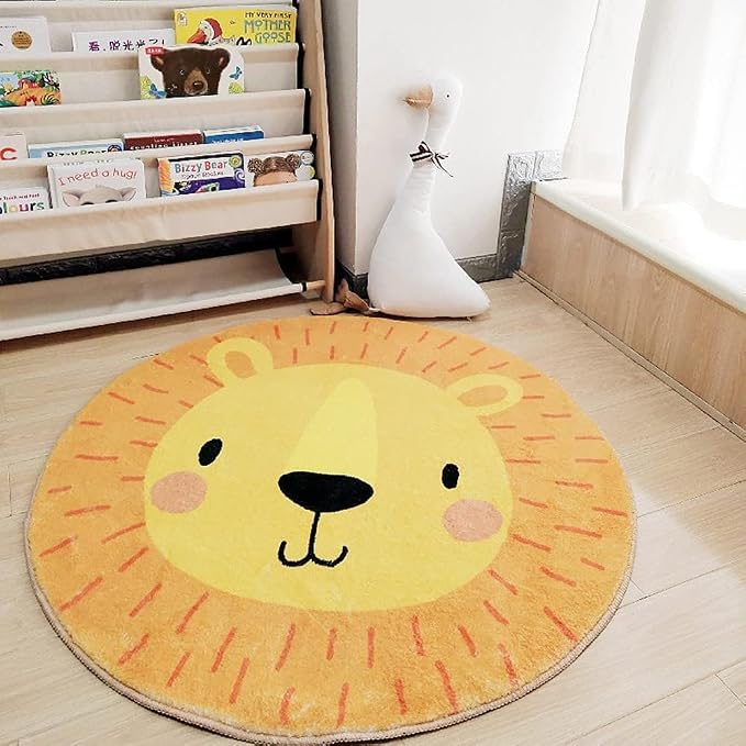 Poowe Kids Play Mat Baby Nursery Rug Round Educational Alphabet Soft Area Rug by Poowe