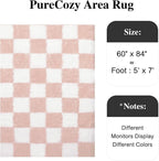 PureCozy Checkered Rug 5x7 for Living Room - Image 2