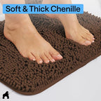 GORILLA GRIP Plush Absorbent Shaggy Chenille Bath Rug Mat - Image 5