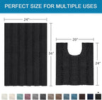 H.VERSAILTEX Bathroom Rugs Bath Rug Set 2 Piece Bathroom Contour Rug Toilet Mat - Image 5