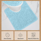 GORILLA GRIP Plush Absorbent Shaggy Chenille Bath Rug Mat - Image 7