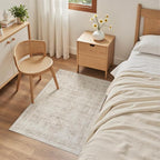 Machine Washable Area Rugs 2x3: Vintage Boho Neutral Washable Rug Indoor Soft - Image 4