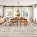 10x12 Area Rug for Living Room: Vintage Boho Neutral Washable Rug Indoor Soft - Image 3