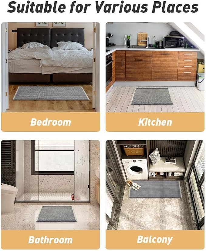 Upgraded Waffle Runner Rug Super Absorbent Non Slip Bath Mats - Image 6