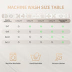 Washable Rugs 8x10 Area Rugs for Living Room, Ultra Soft Faux Wool Retro Carpets - Image 4